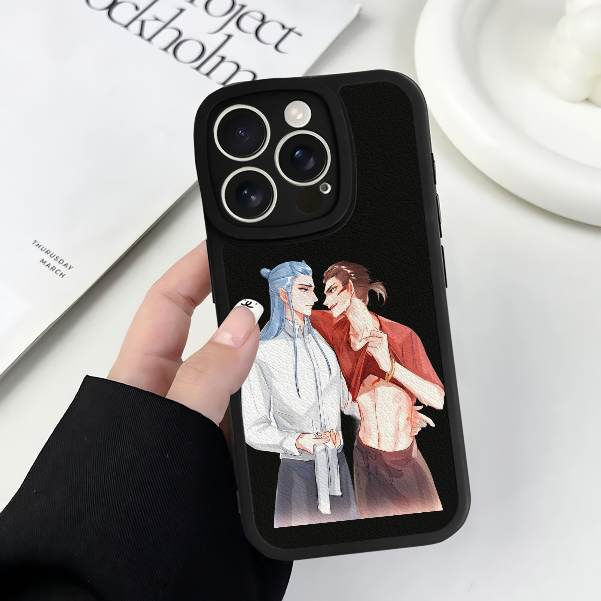 （画像用） Ne Zha 2 ナタ 魔童の大暴れ 【iPhone 16シリーズ対応】シリコンスマホケース（レザー調） 材質：シリコン